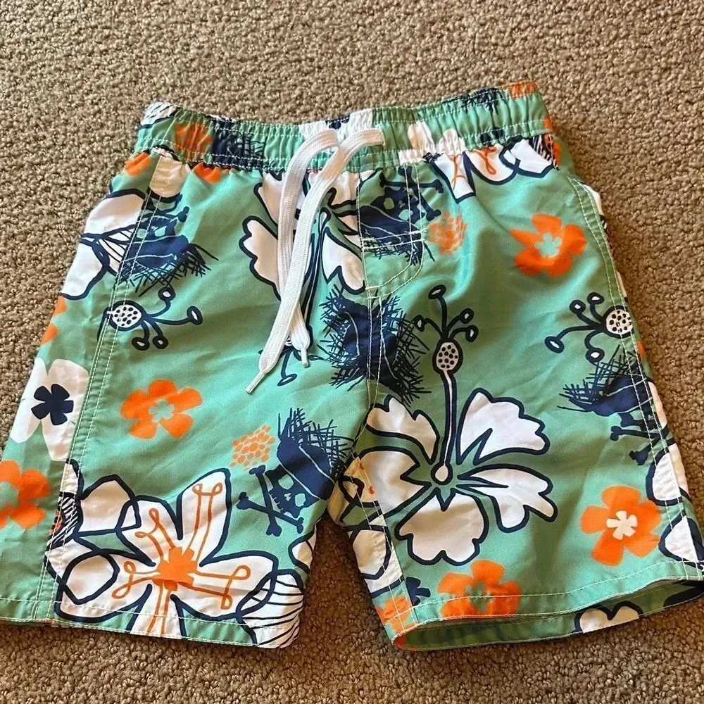Charlie Rocket & Wes and Willy Boys Lined Swim Bottoms Size 4T